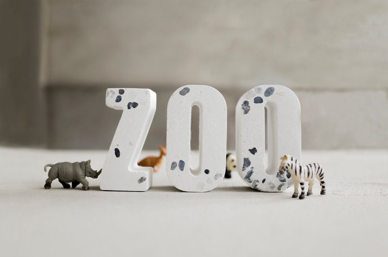 无所视室│ 磨石子水泥字母 摆饰 英文字 - 摆饰 - 水泥 白色