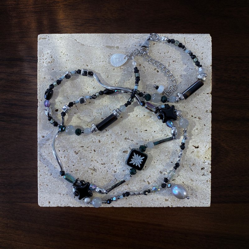 Atelier Pluton实验序号 | PL482 - 项链 - 玻璃 黑色