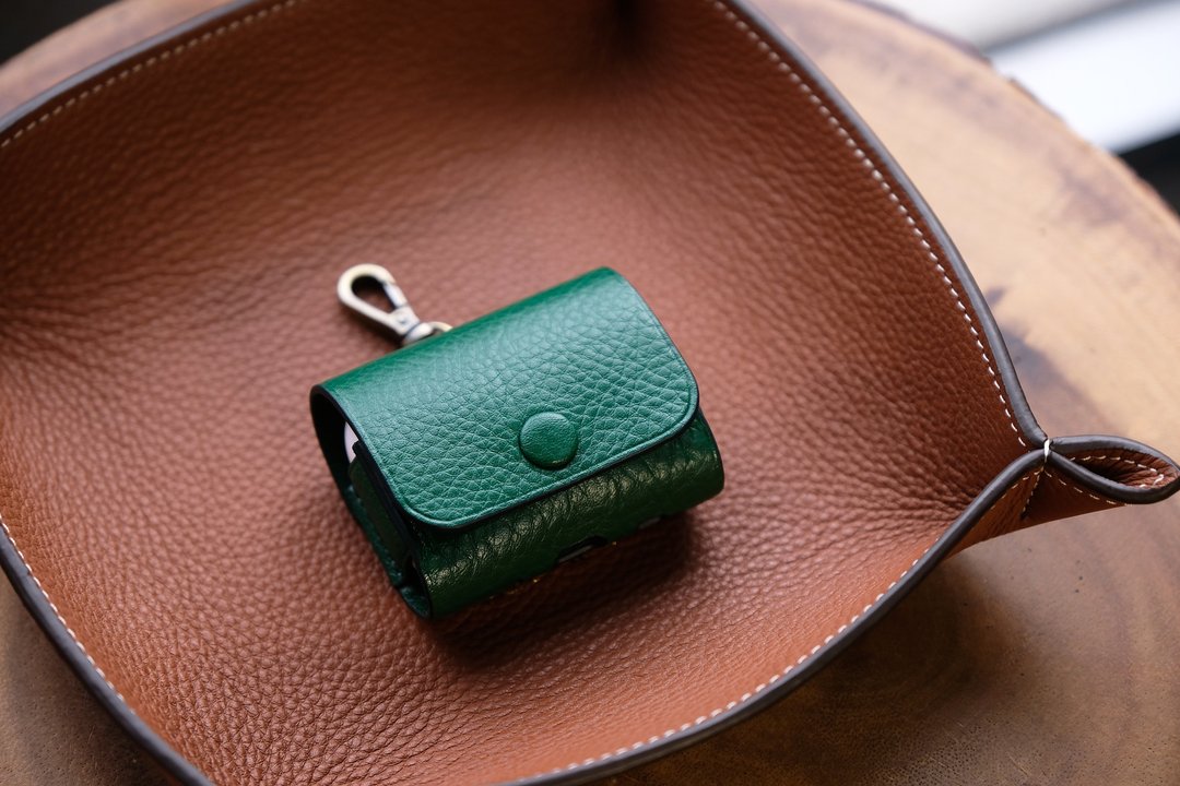 Airpods Pro / Airpods Pro 2 Leather Case - Green - 耳机收纳 - 真皮 绿色