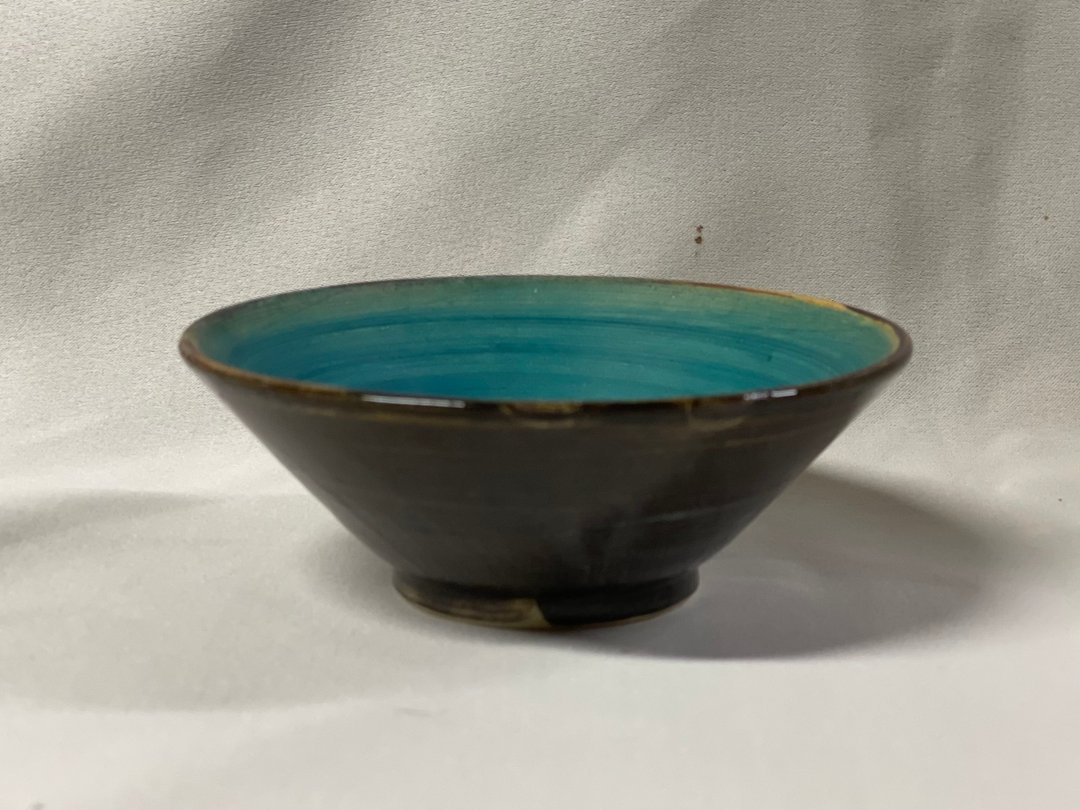 海色宽口钵 (13.5cm) - 碗 - 陶 蓝色