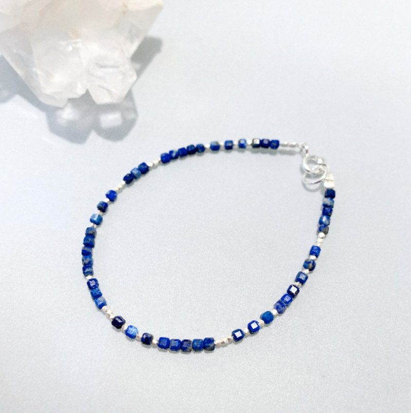 Ops Lapis lazuli Silver Bracelet-青金石/宝蓝/纯银/宝石/手链 - 手链/手环 - 宝石 蓝色