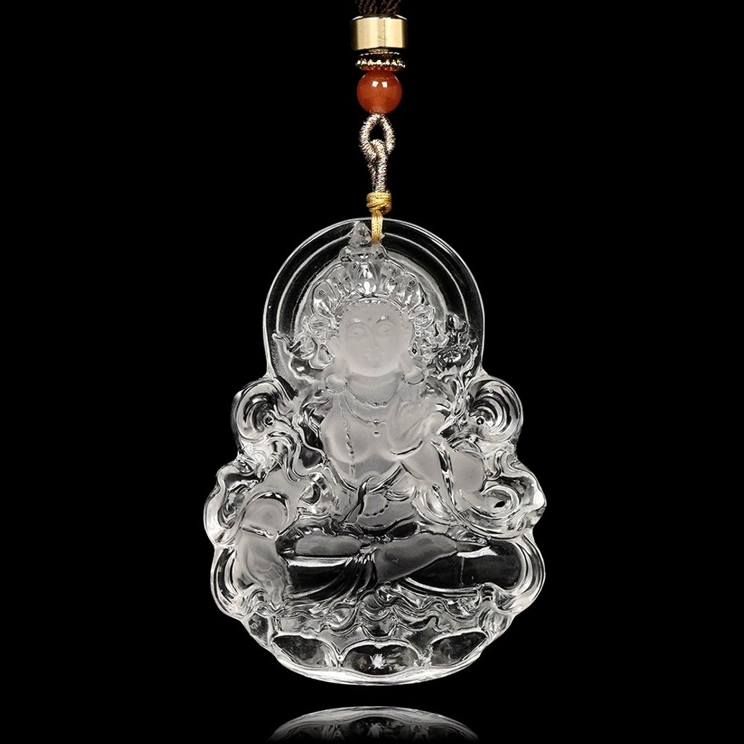 【正佳珠宝】白水晶 顶级超净透 观音度母 39g 白水晶吊坠 - 项链 - 半宝石 多色