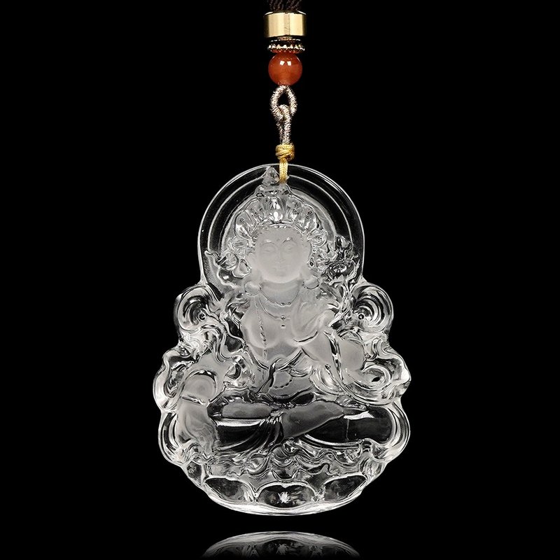 【正佳珠宝】白水晶 顶级超净透 观音度母 39g 白水晶吊坠 - 项链 - 半宝石 多色