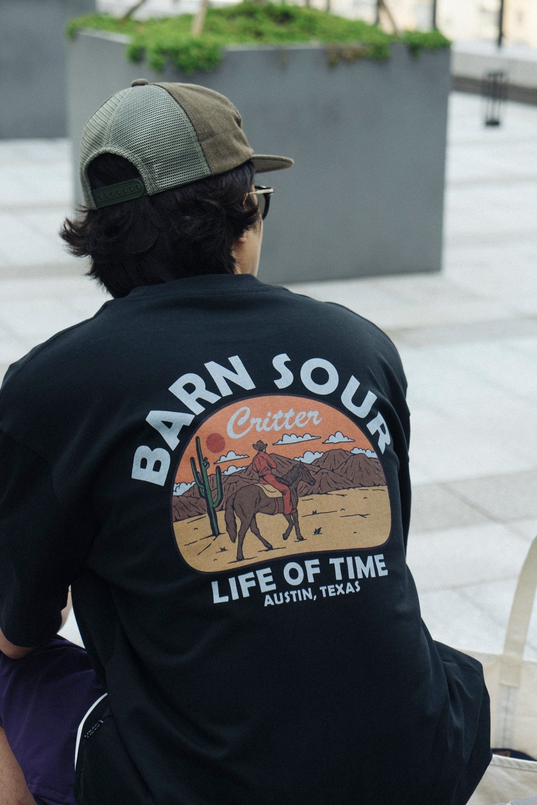 T-SHIRT 重磅夏日趣味印花短袖T恤 美式復古寬鬆透氣 Cityboy - 男装上衣/T 恤 - 棉 黑色