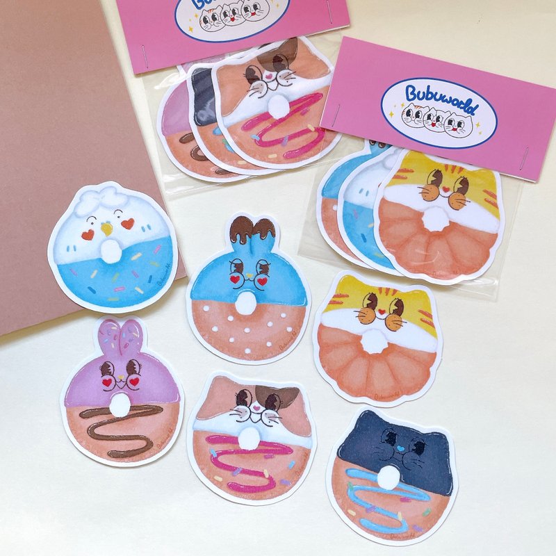 Bubuworld闪闪冬甩甜甜圈大贴纸包 防水贴纸包 - 贴纸 - 纸 