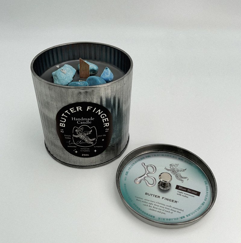 【香氛蜡烛】Blue Stone 调香手工蜡烛-另有礼物组合贩售 - 蜡烛/烛台 - 精油 