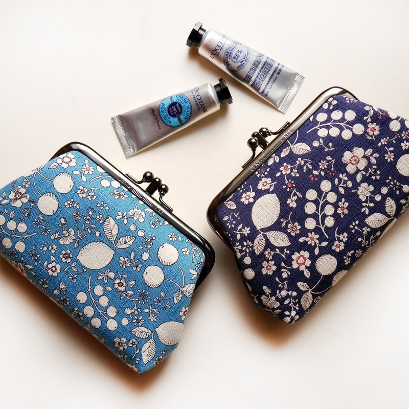 里头有柠檬  两格零钱包 / 口金包 【台湾制造】 - 零钱包 - 其他金属 蓝色