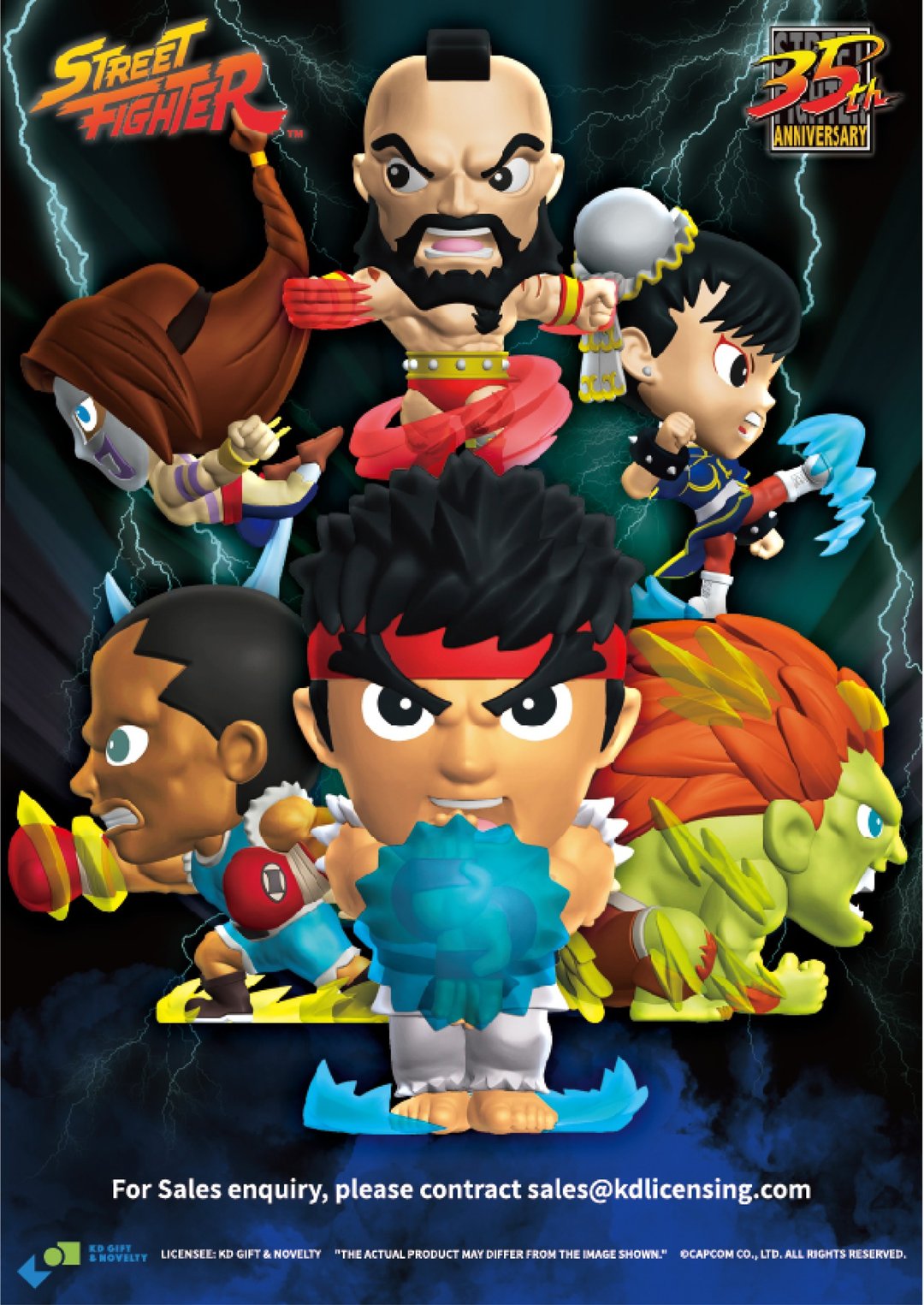 三十五周年纪念盲盒(街头霸王/快打旋风/Street Fighter系列) - 玩偶/公仔 - 塑料 