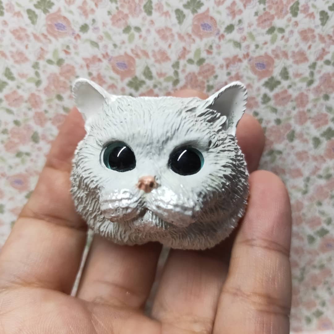 金吉拉猫头-2D扩香石 - 香薰/精油/线香 - 其他材质 多色