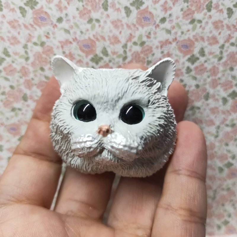 金吉拉猫头-2D扩香石 - 香薰/精油/线香 - 其他材质 多色