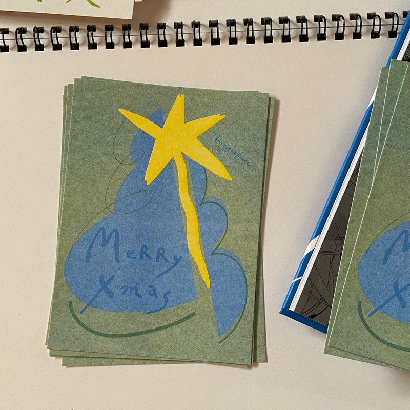 Riso卡片 kirakira Christmas - 卡片/明信片 - 纸 