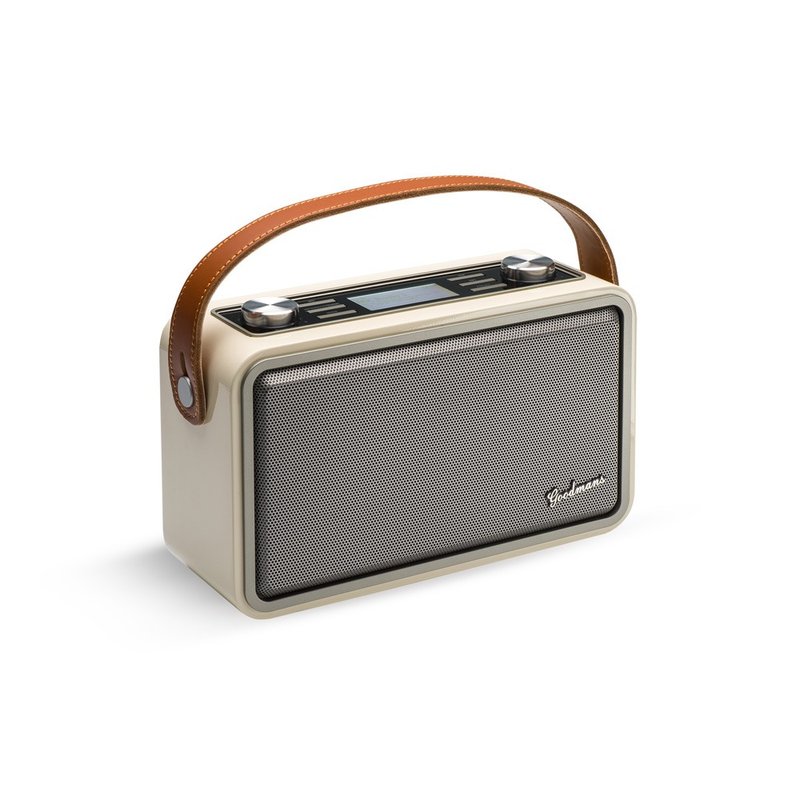 Goodmans HERITAGE PORTABLE II 经典复古便携式蓝牙WIFI音响-白色 - 扩音器/喇叭 - 木头 咖啡色