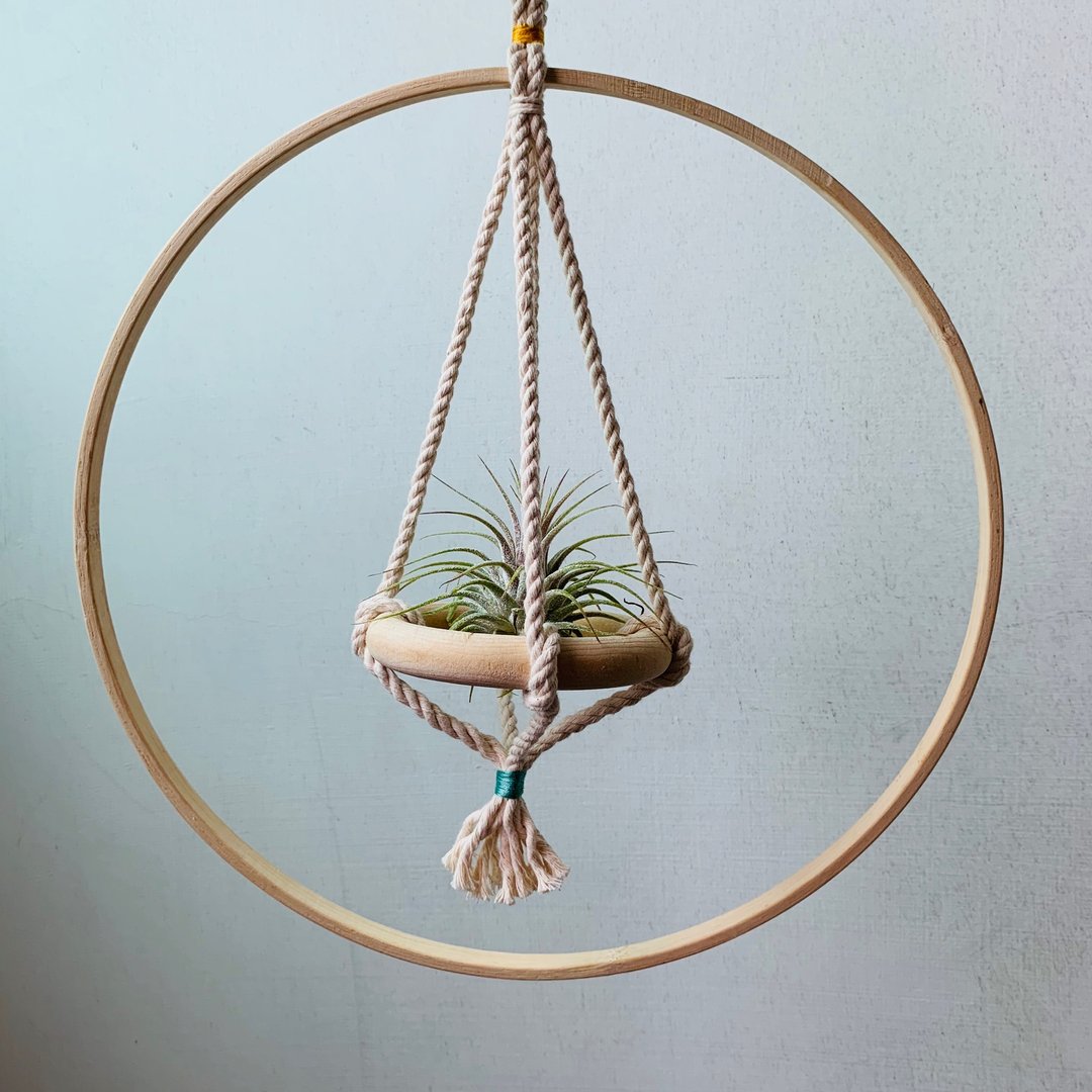 圣诞礼物 Macrame 花边结手工单品北欧风居家设备艺术, 不含植物 - 植栽/盆栽 - 棉．麻 