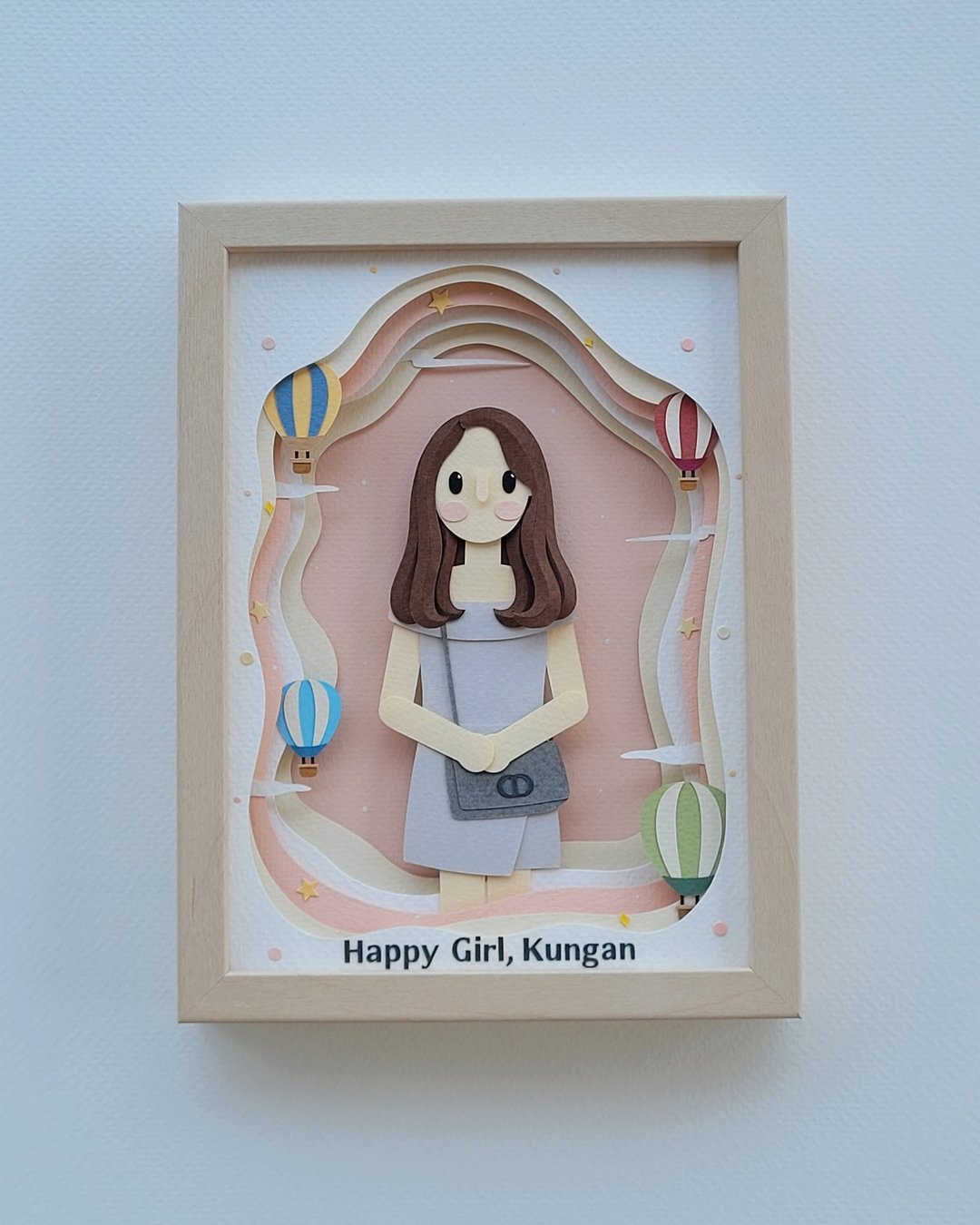 Layered custom papercut frame: birthday theme. - 画框/相框 - 纸 