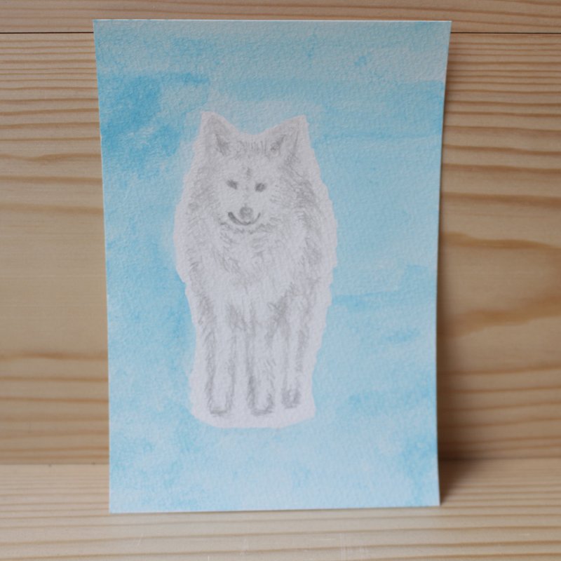 旅行天空动物狼 - 海报/装饰画/版画 - 纸 蓝色