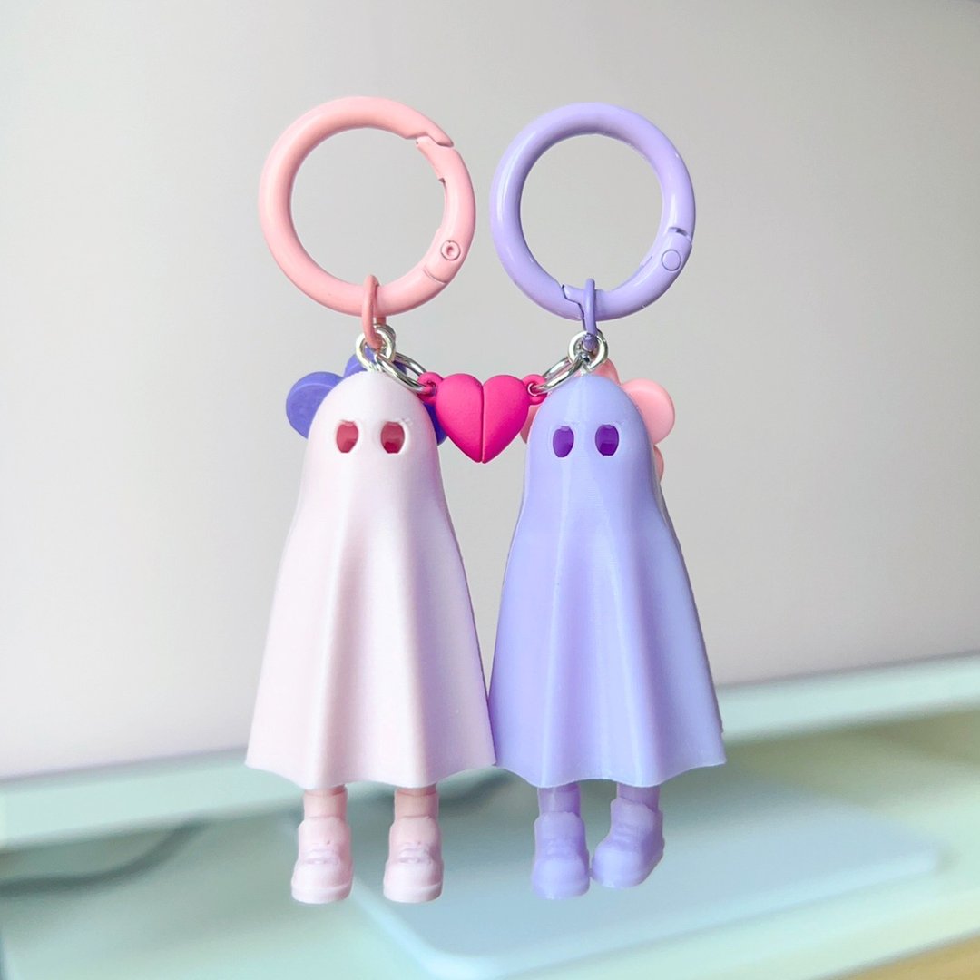 Zou Ghost Lovely set 2024 / 粉紫 - 钥匙链/钥匙包 - 塑料 粉红色