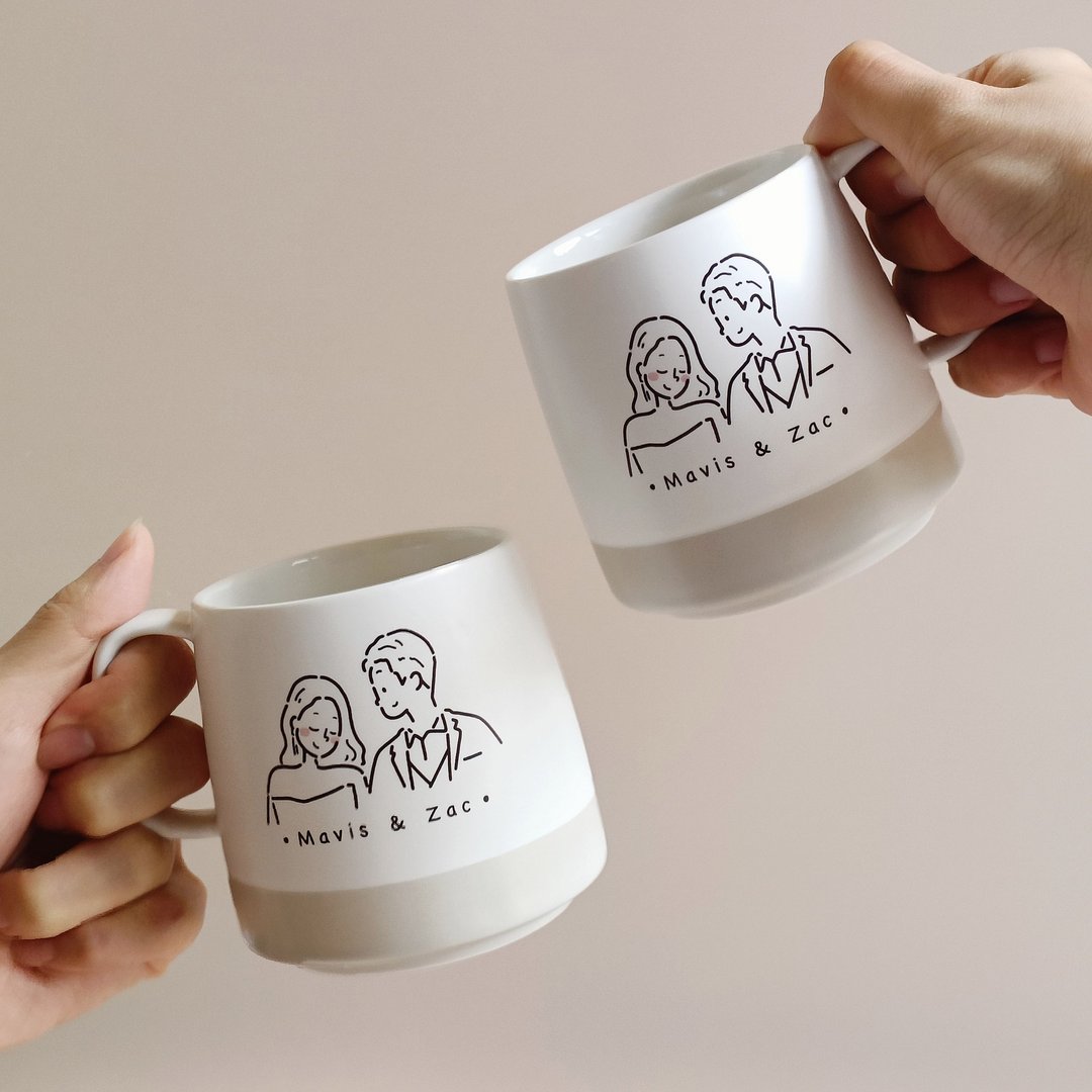【定制化】简约萌萌像_磨砂杯/附赠手机壁纸 - 其他杯子 - 陶 多色