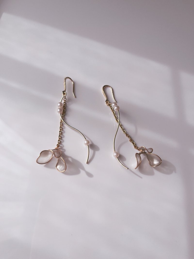 琉光花语 - 耳环/耳夹 - 树脂 