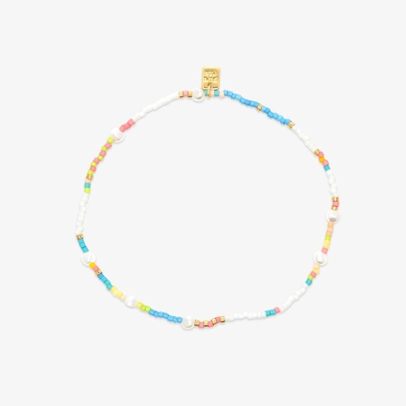 Pura Vida 美国手工  SOLANA 索拉纳 彩珠伸缩脚链 - 脚链/脚环 - 防水材质 多色
