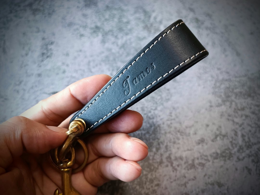 卡夹 卡套 金鞄银 手工皮件 皮革 钥匙圈 黄铜【免费刻印】情人节 - 钥匙链/钥匙包 - 真皮 