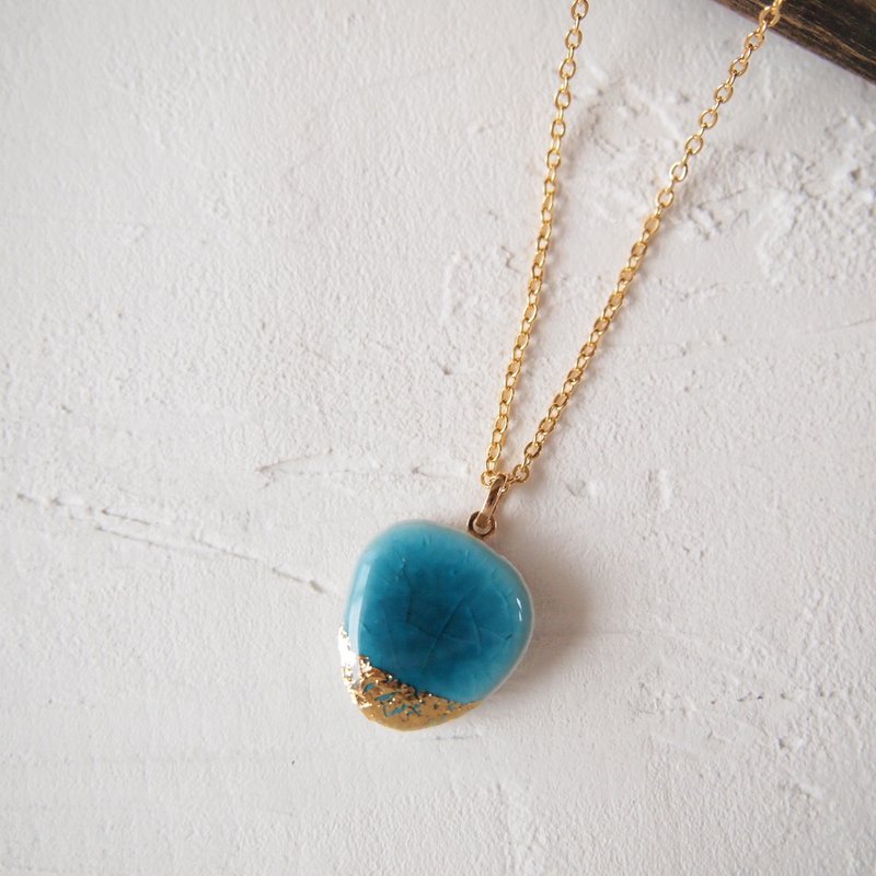 Kororin Minoyaki Green (Haku) Necklace - 项链 - 瓷 绿色