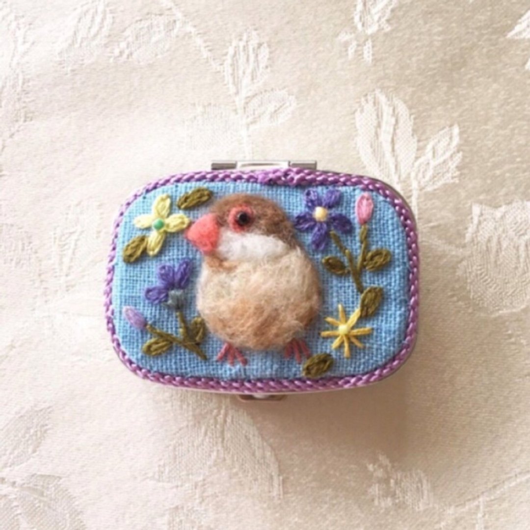 pill case of  java sparrow - 其他 - 棉 蓝色