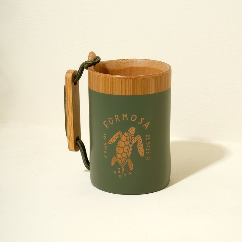 Outdoor Cup 元气凹豆杯( 海龟款 ) - 咖啡杯/马克杯 - 竹 卡其色