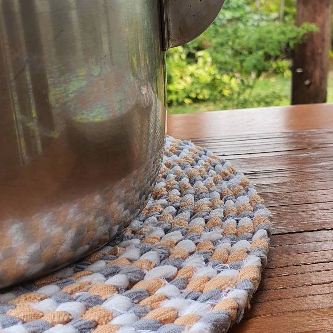 Upcycle Braided Mat 11 inch - 餐垫/桌巾 - 棉 多色