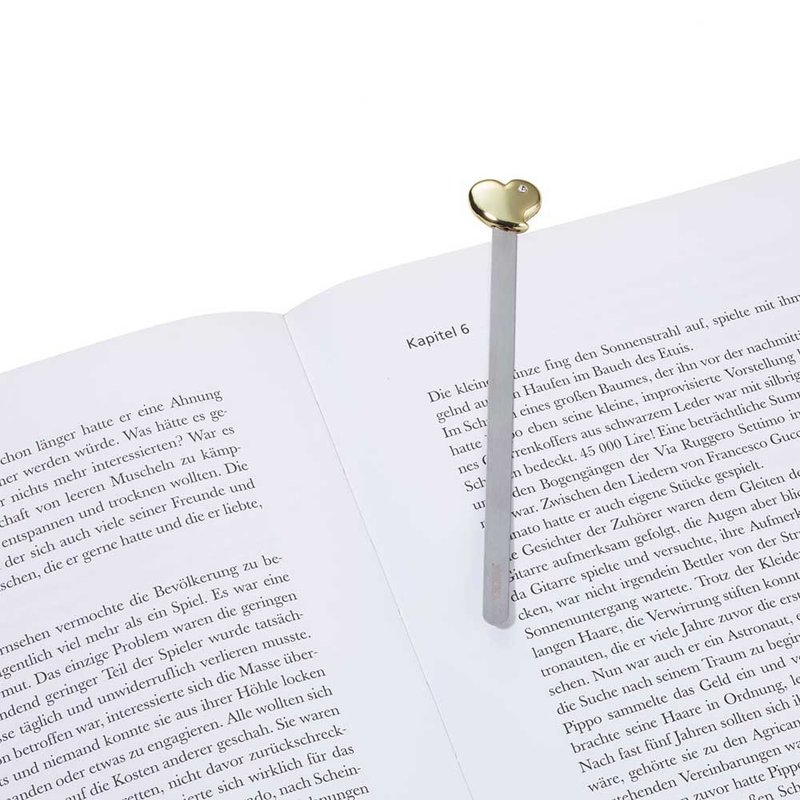 【定制化雷射刻印】心心相印书签 - 书签 - 其他金属 金色