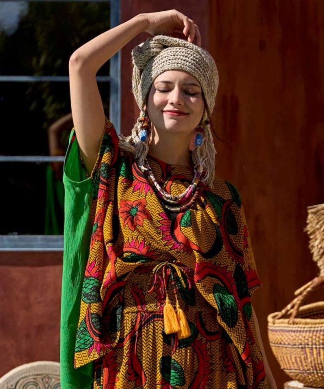 【快卖完预购】非洲kitenge凉爽绉纱拱形轮廓上衣 (4色) IAC-4270 - 女装上衣 - 其他材质 