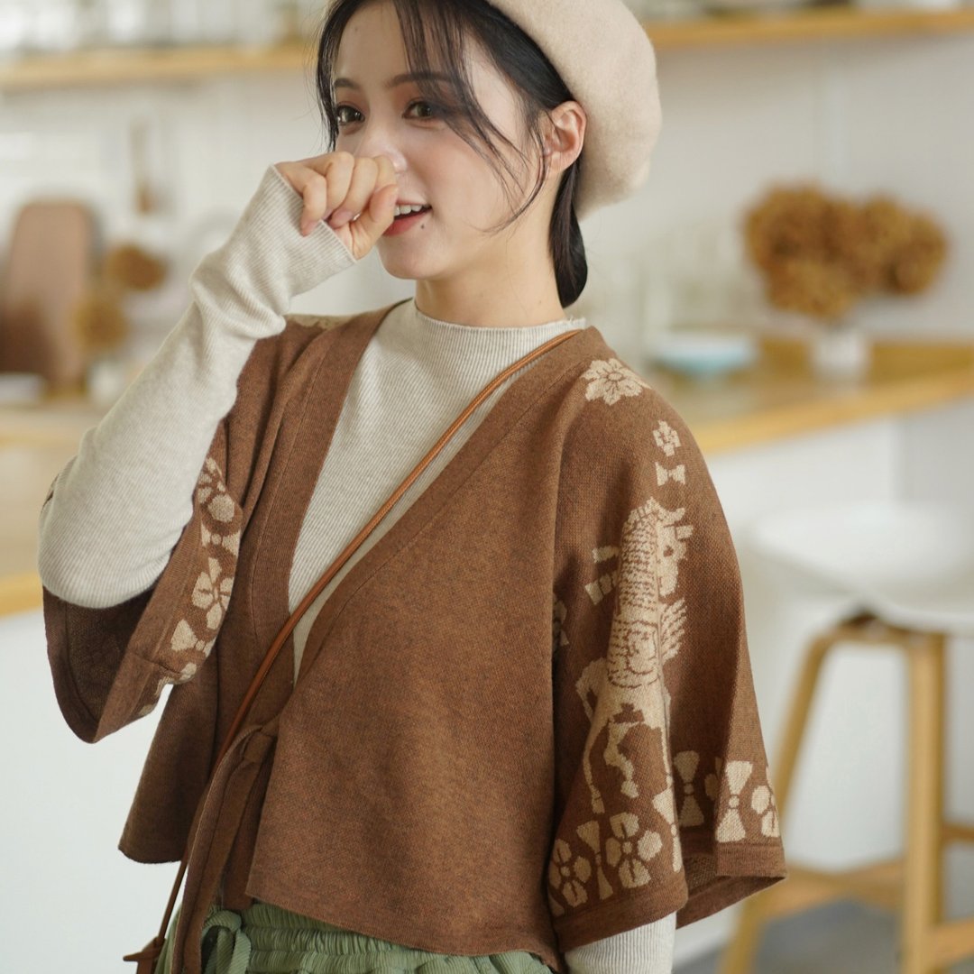 【唐风翼马纹】新中式复古/汉服中式上衣针织背子 - 女装上衣 - 其他材质 多色