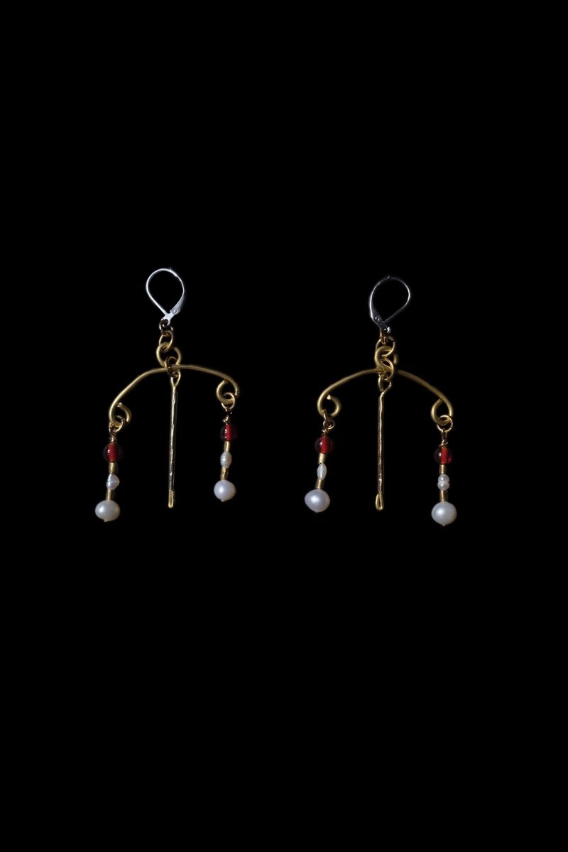 Long Bijoux Mmxxiii Crotalia R / 罗马垂坠式耳环 - 耳环/耳夹 - 玻璃 