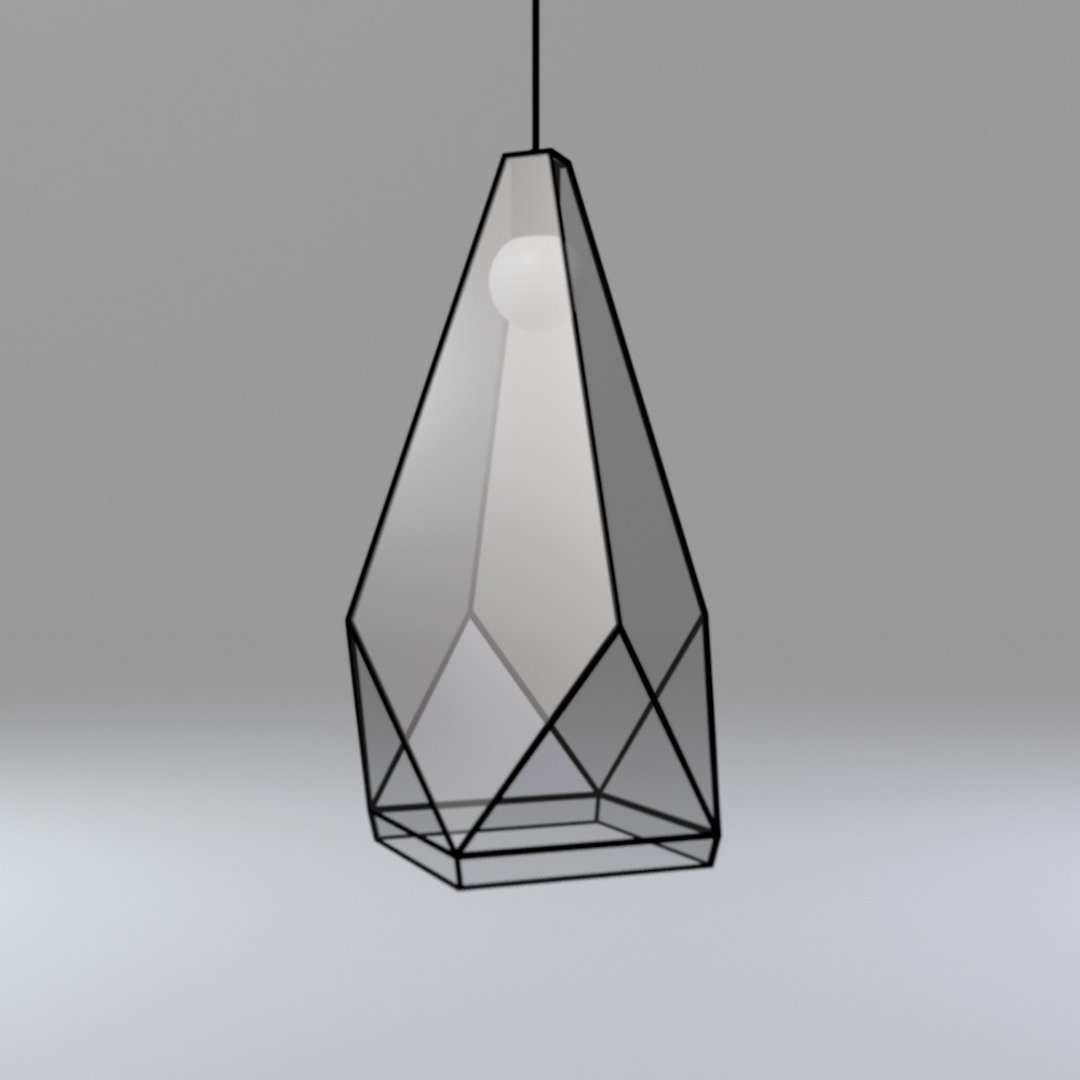 Digital drawing for printing. Stained glass  diamond pendant lamp - 图文模板设计 - 其他材质 