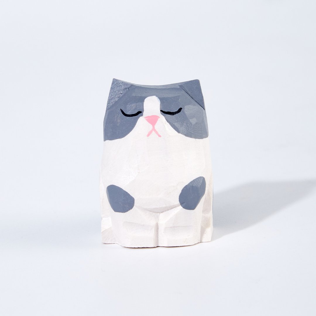 Komi 小猫木雕 - 摆饰 - 木头 咖啡色