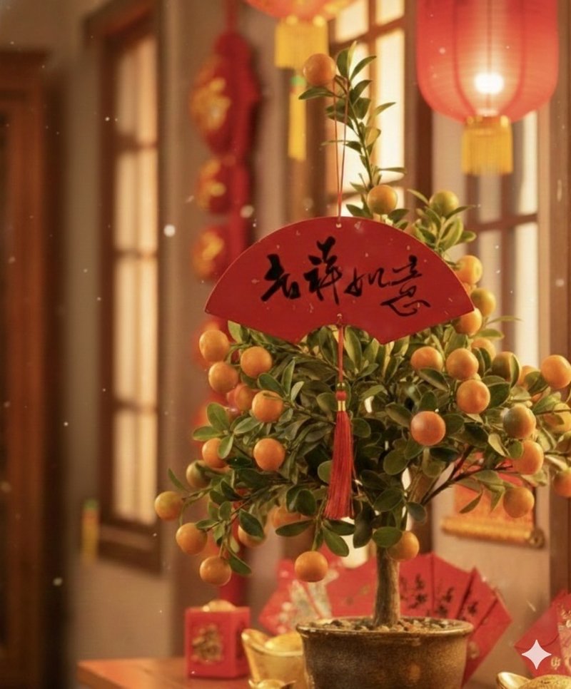 书法 【吉祥如意 】春节小吊饰 春联 - 红包/春联 - 纸 红色