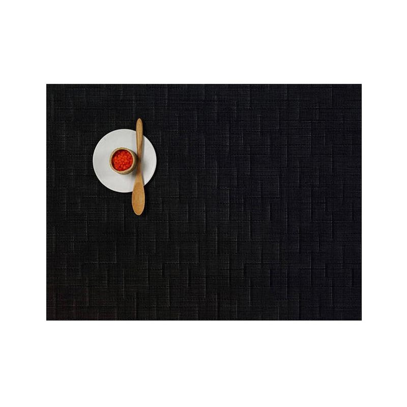 Bamboo 竹编系列餐垫 36 × 48 cm - Jet Black 墨黑 - 餐垫/桌巾 - 塑料 黑色