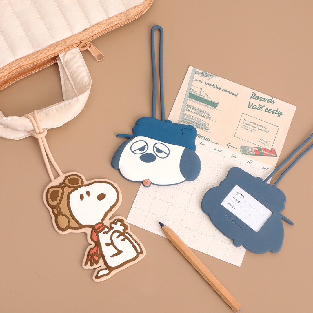 Peanuts史努比硅胶行李吊牌-Snoopy Olaf行李箱挂牌 绑带 旅行配 - 其他 - 硅胶 多色