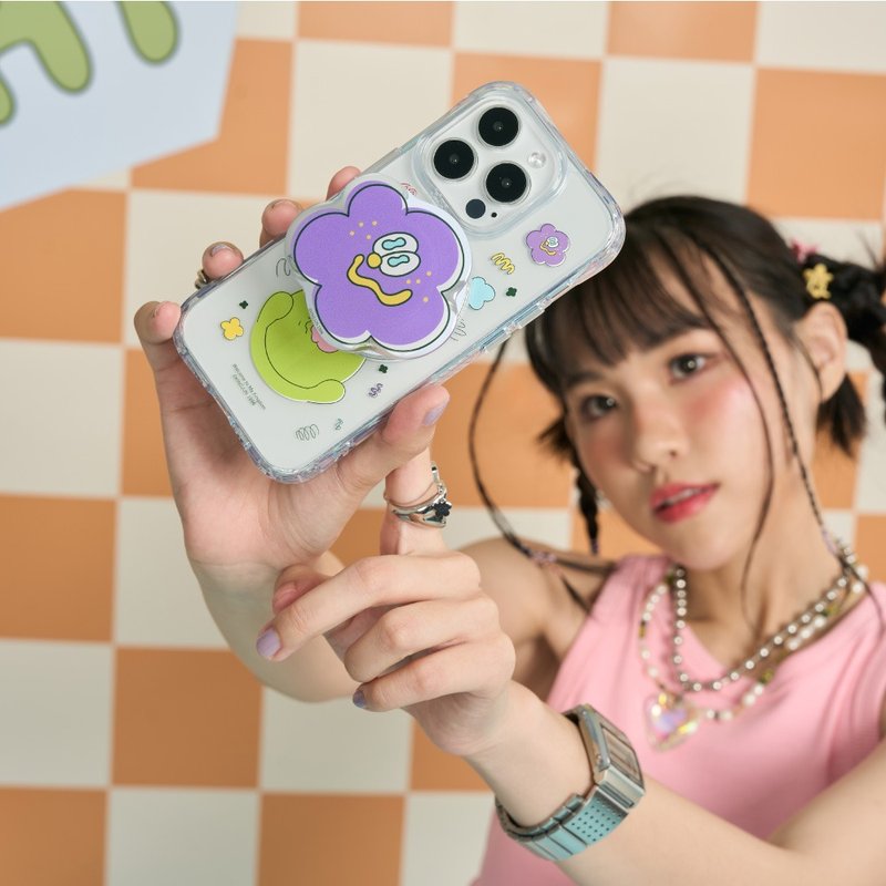 KINGJUN紫色病毒花MagSafe气囊支架 - 手机配件 - 压克力 多色