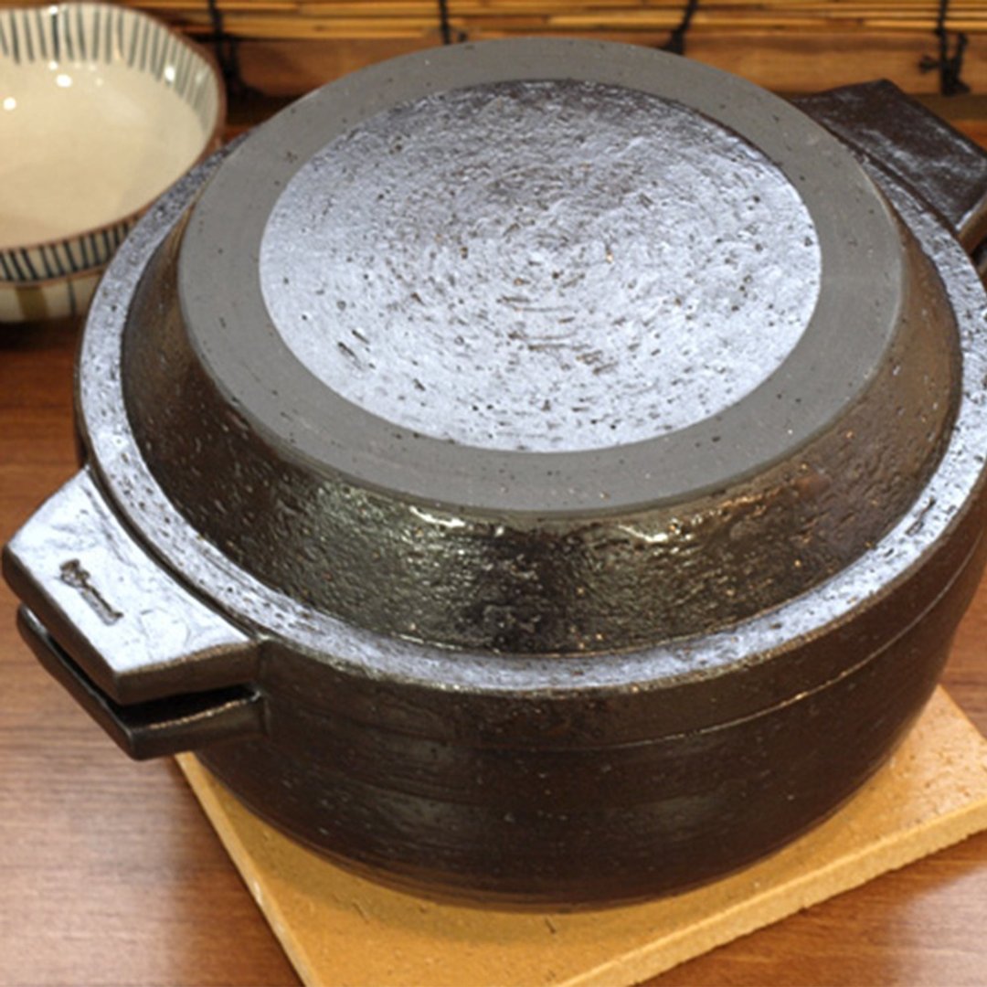 日本长谷园伊贺烧 多用途主厨陶锅 - 锅具/烤盘 - 陶 黑色