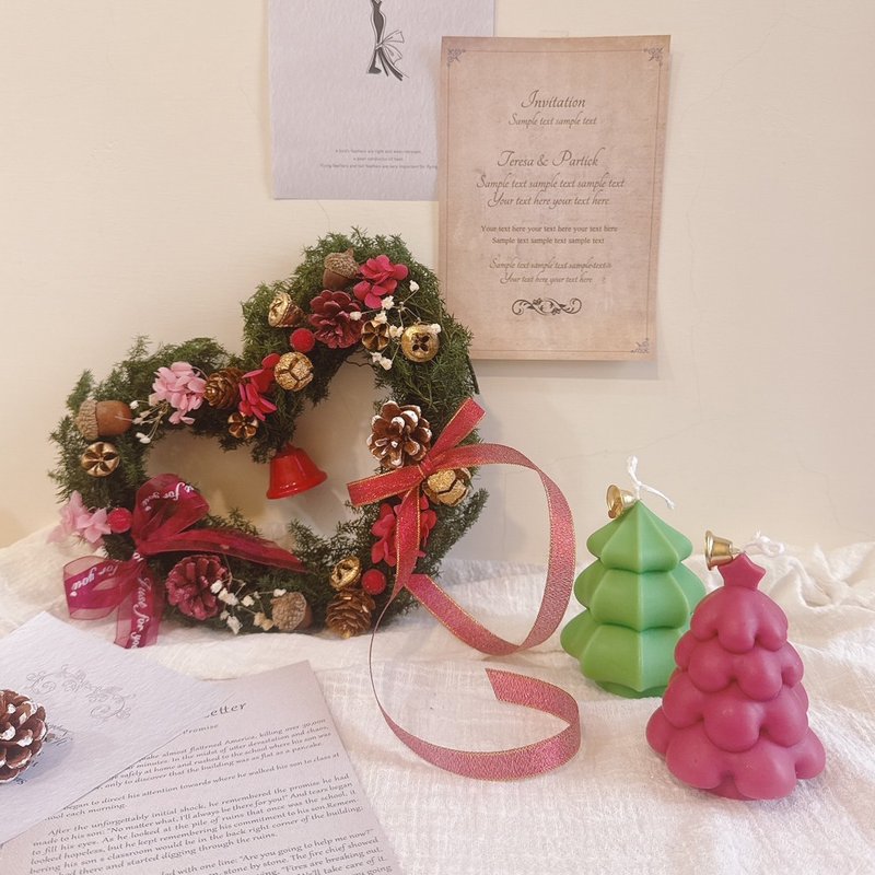 圣诞香氛蜡烛礼盒 / 宠物友善精油 / 圣诞交换礼物 - 蜡烛/烛台 - 蜡 绿色