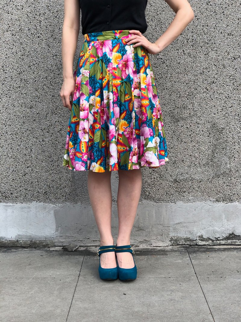 彩色花园长裙 - 裙子 - 其他材质 