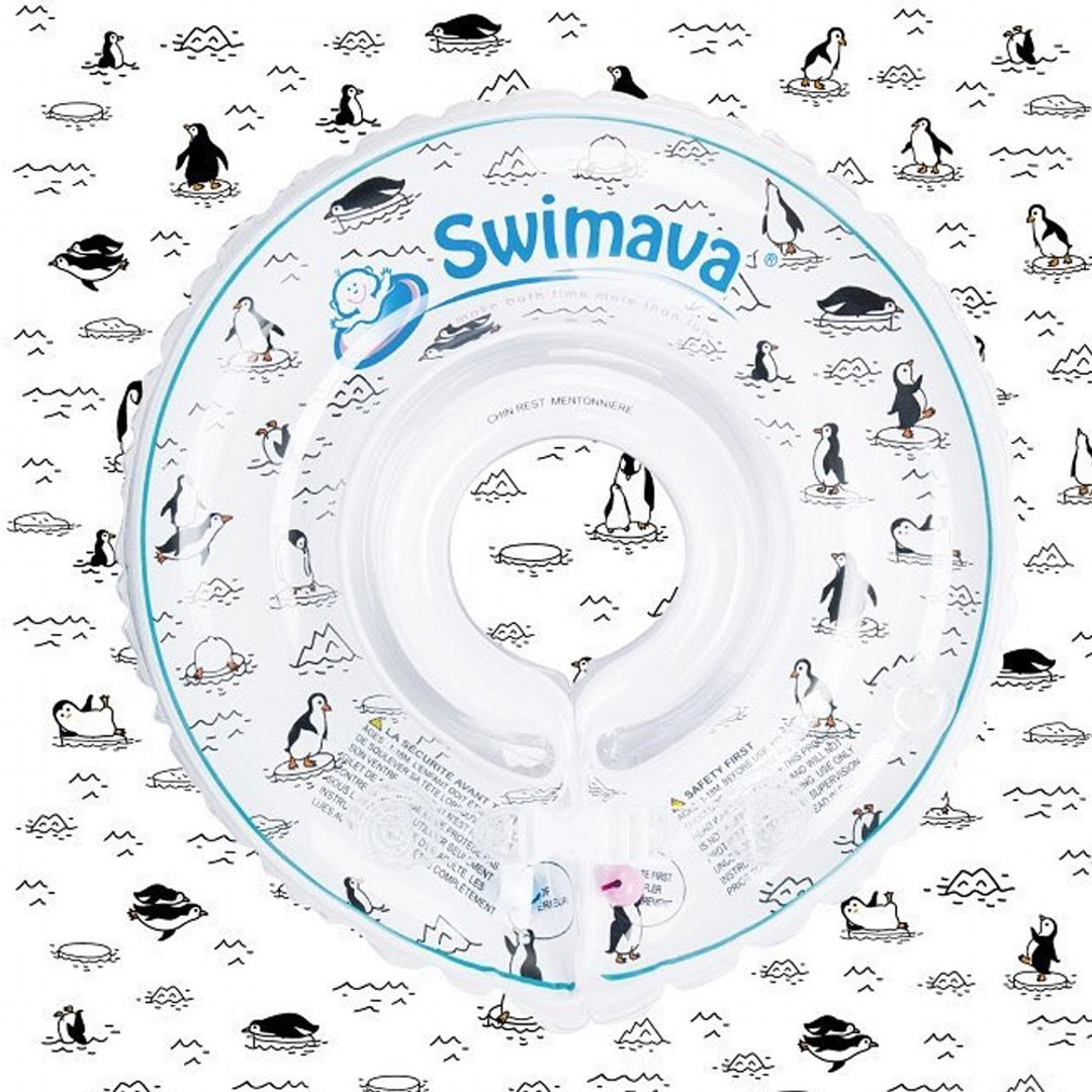 Swimava 企鹅婴儿游泳脖圈/尿裤套装组 - 玩具/玩偶 - 塑料 红色