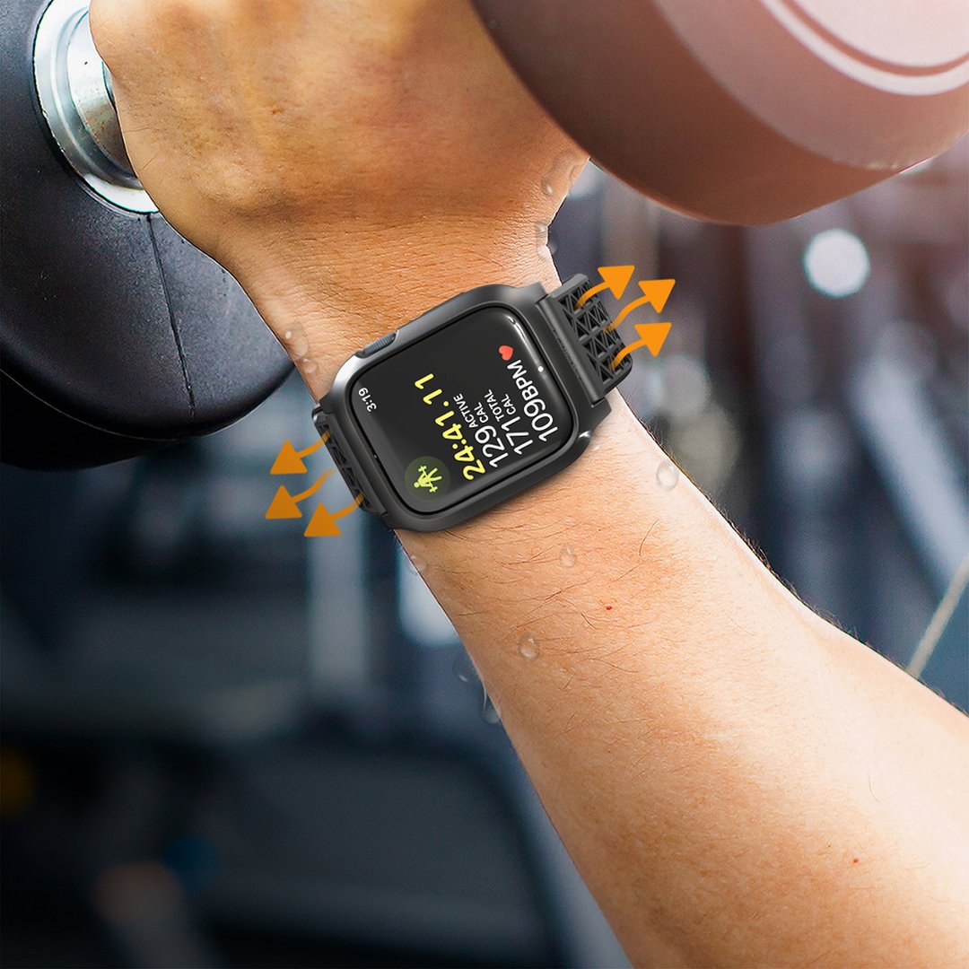 CATALYST Apple Watch S8/S7 45mm 耐冲击防摔保护壳(含表带)-黑 - 其他 - 聚酯纤维 黑色