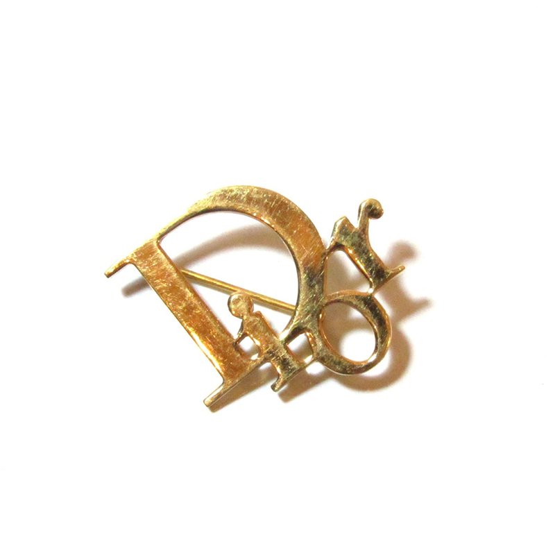 克里斯汀·迪奥 古董 标志 胸针 - 胸针 - 其他金属 金色