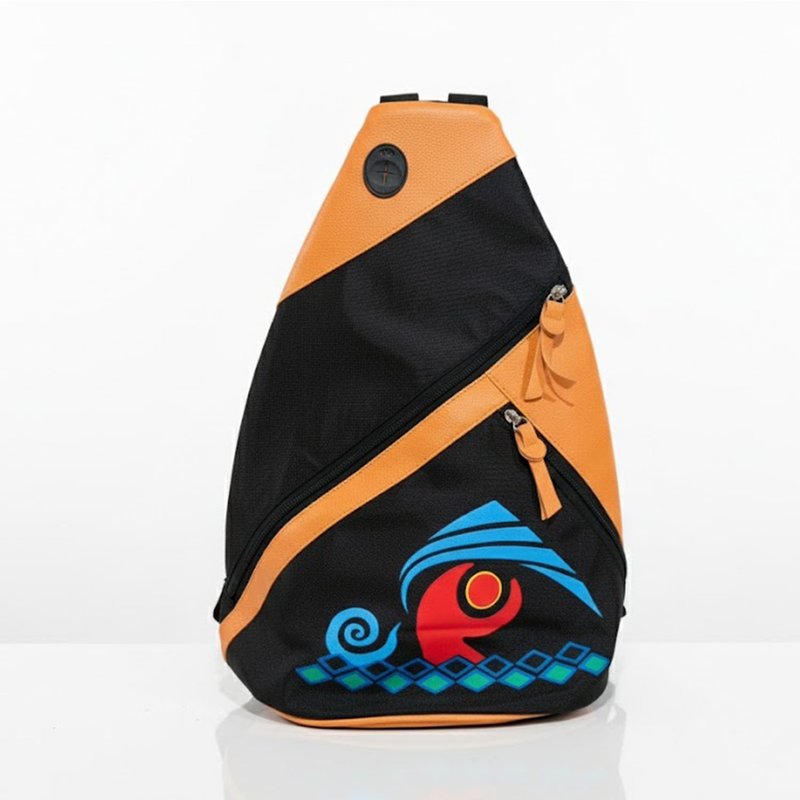 山海旅人斜肩背包 | 原民图腾设计 × 轻巧随行 - 侧背包/斜挎包 - 人造皮革 