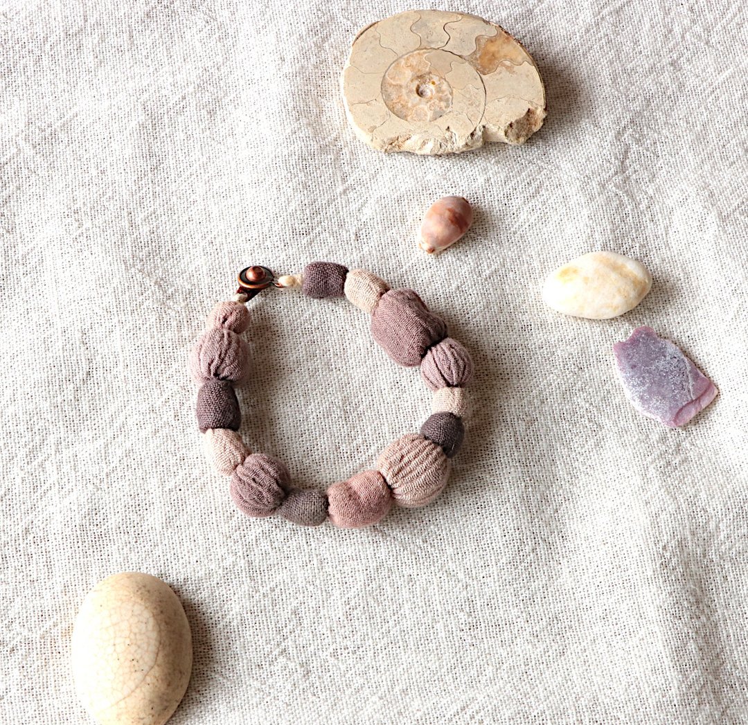 antique pastel bracelet - 手链/手环 - 棉．麻 粉红色