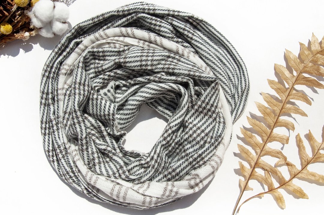 喀什米尔Cashmere 针织围巾 纯羊毛围巾 手织围巾 编织围巾-日本 - 围巾/披肩 - 羊毛 多色