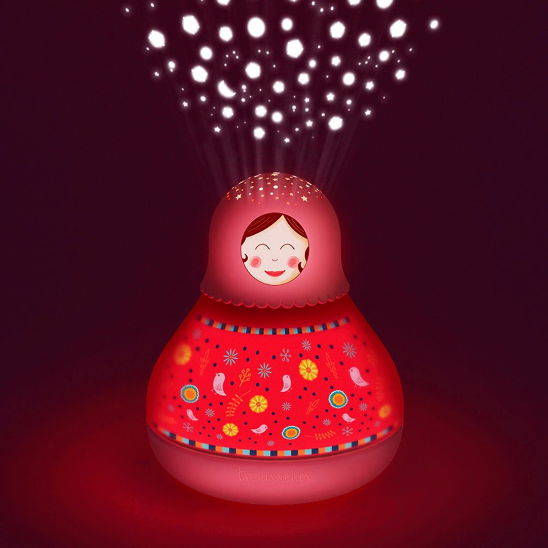 Trousselier - Matryoshka 俄罗斯娃娃LED音乐星星投影灯 - 玩具/玩偶 - 其他材质 粉红色