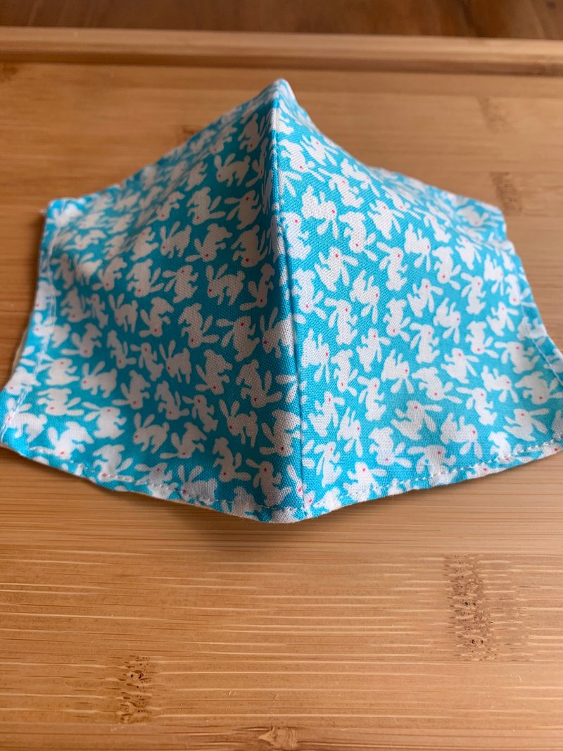 文青风环保纯棉透气完儿童布口罩套 小小兔 - 其他 - 棉．麻 蓝色