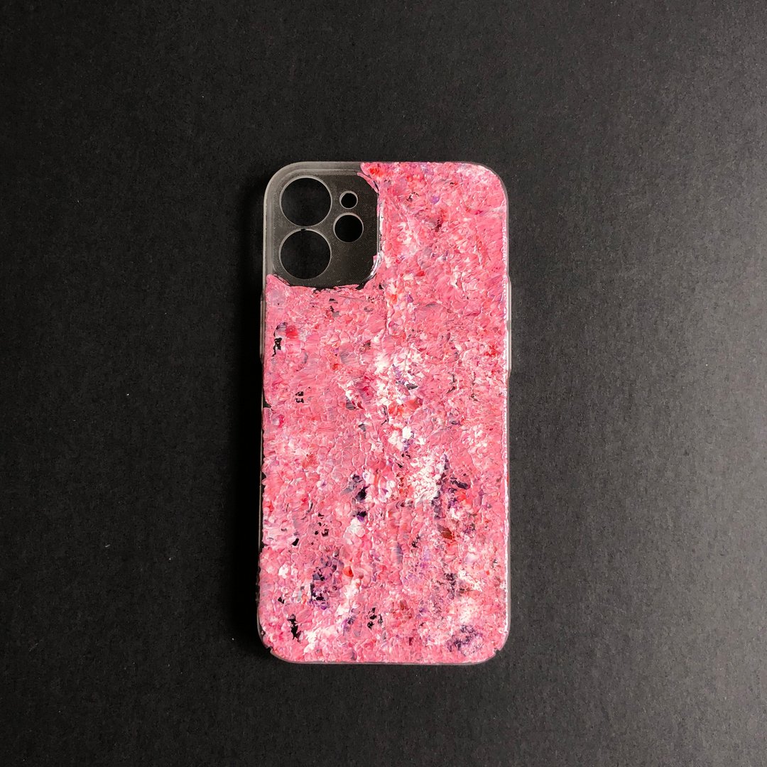 Acrylic 手绘抽象艺术手机壳 | iPhone 12 Mini |  Sakura - 其他 - 压克力 粉红色